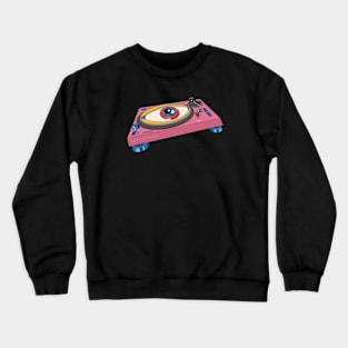 Turntable Illustration Crewneck Sweatshirt